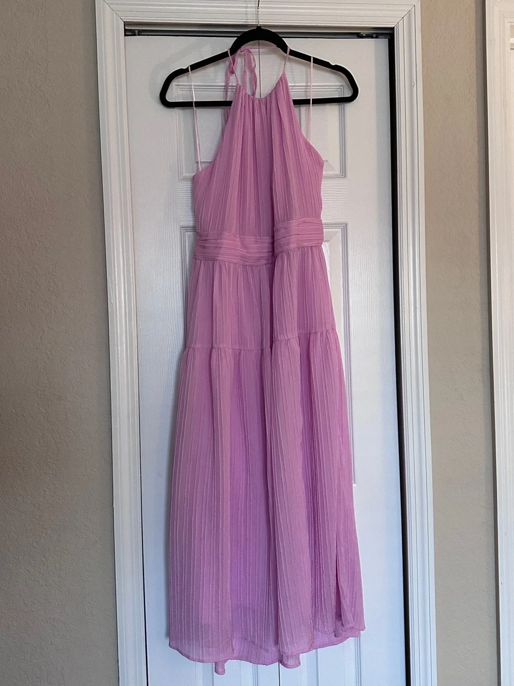Astr Girls' Lavender Halter Tiered Maxi Dress